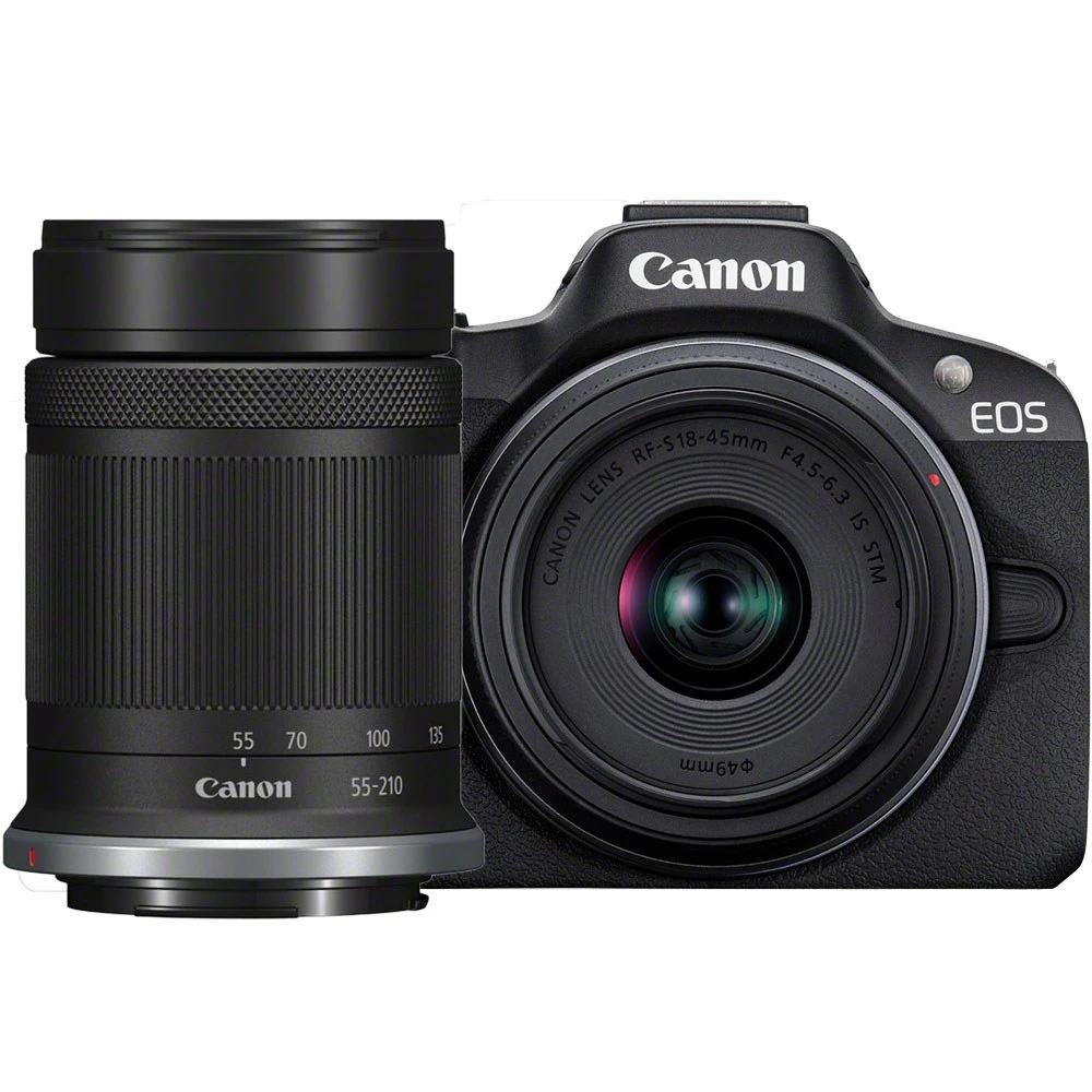 Canon EOS R50 Mirrorless Camera + RF-S 18-45mm IS STM Lens + RF-S 55-210mm IS STM Lens (Black)-01