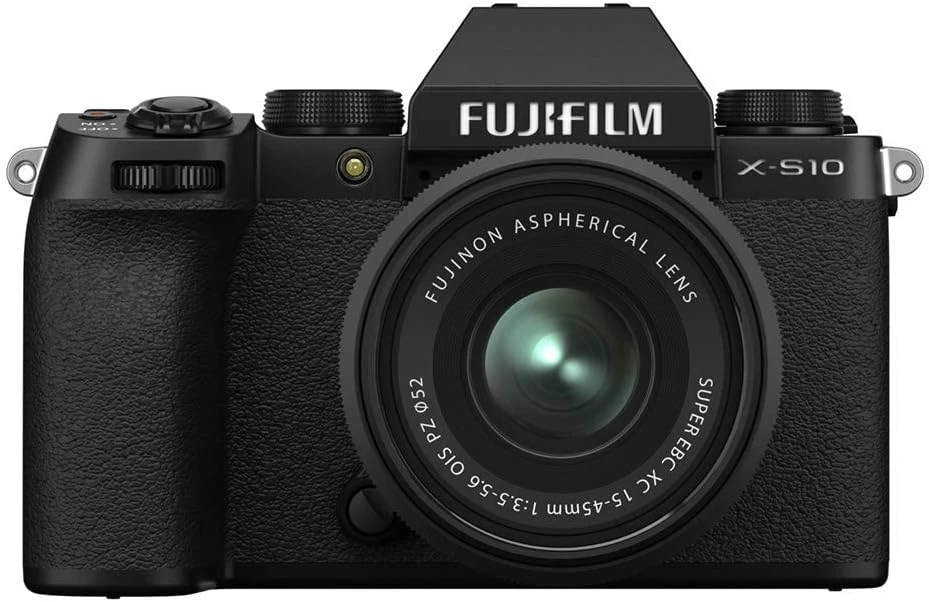 Fujifilm X-S10 Mirrorless Digital Camera with 15-45mm f/3.5-5.6 Lens (Black)-01