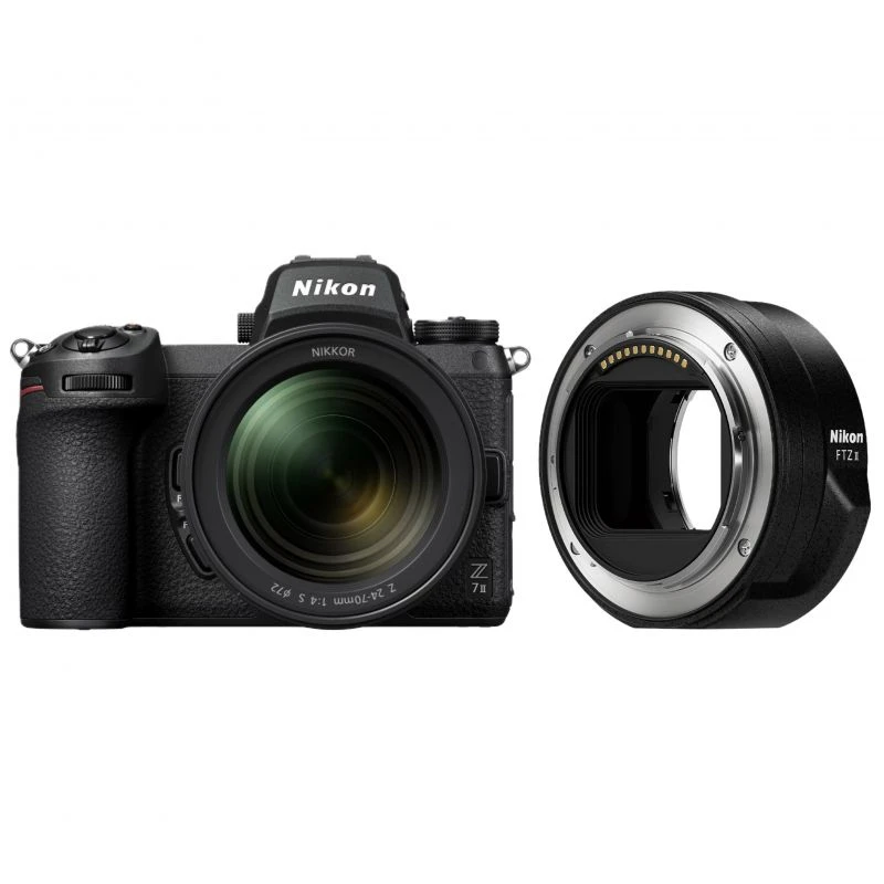 Nikon Z7 II Mirrorless Digital Camera with 24-70mm f/4 Lens and FTZ II adapter Kit-01