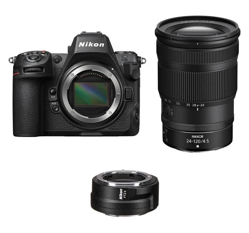 Nikon Z8 Mirrorless Camera + 24-120mm Lens + FTZ II Adapter-01