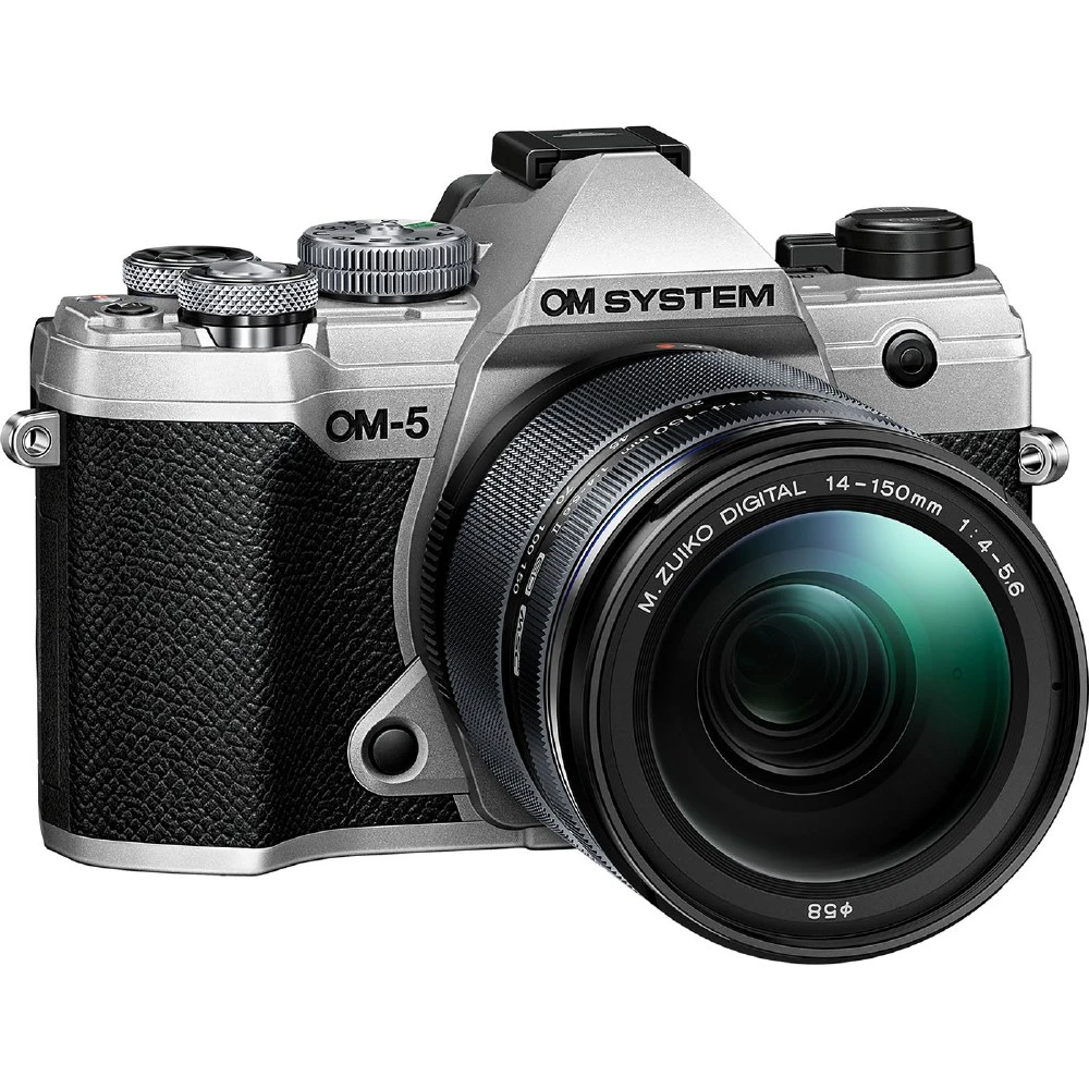 Olympus OM SYSTEM OM-5 Digital Camera + 14-150mm F4-5.6 II Lens (Silver)-01
