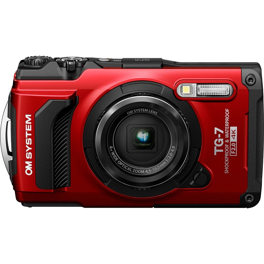 Olympus OM SYSTEM Tough TG-7 Digital Camera (Red)-01