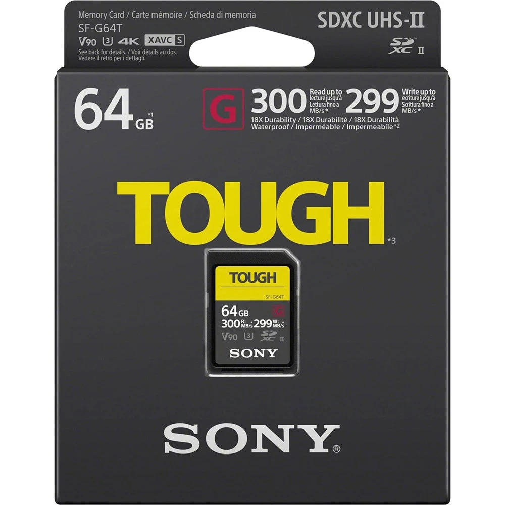 Sony 64GB SF-G Tough Series UHS-II SDXC Memory Card (SF-G64T)-02